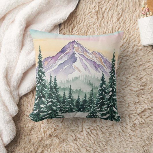 ラグジュアリーメリークリスマスパインツリーズレインボーホリデー クッション (ブランケット)