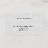 ラグジュアリーモダンなテクスチャーフェイクグレーとブラック 名刺 (裏面)