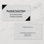 ラグジュアリーモダンなテクスチャーフェイクグレーとブラック 名刺 (正面/裏面)