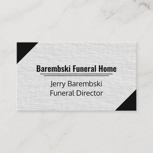 ラグジュアリーモダンなテクスチャーフェイクグレーとブラック 名刺 (正面)