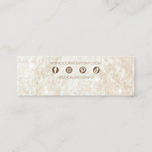 ラグジュアリーモダンアエレガントリングジュエリーディスプレイ スキニー名刺 (裏面)