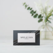 ラグジュアリーモダンウェーブブラックアンドコッパー 名刺 (スタンド正面)