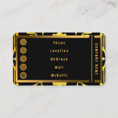 ラグジュアリーモダンエレガントフローラコレクション 名刺 (裏面)