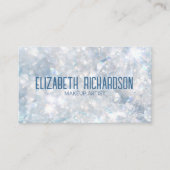 ラグジュアリーモダンエレガントブルークリスタルダイヤモンド 名刺 (正面)