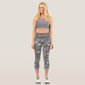 ラグジュアリーモダンエレガントラブシルバーハート カプリレギンス (正面)