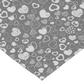 ラグジュアリーモダンエレガントラブシルバーハート ロングテーブルランナー (コーナー)