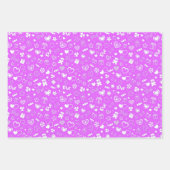 ラグジュアリーモダンエレガントラブパープルハート ラッピングペーパーシート (正面3)