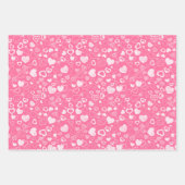 ラグジュアリーモダンエレガントラブピンクハート ラッピングペーパーシート (正面)