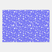 ラグジュアリーモダンエレガントラブブルーハート ラッピングペーパーシート (正面3)