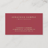 ラグジュアリーモダンエレガント金ゴールドカラー文字テンプレート 名刺 (裏面)