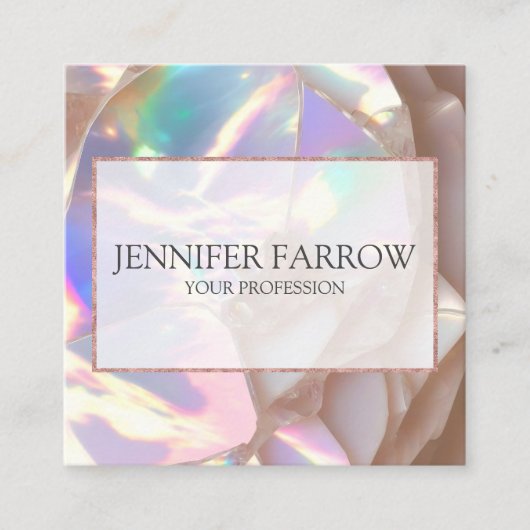 ラグジュアリーモダンオエレガントパルストーン スクエア名刺 (正面)