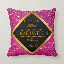 ラグジュアリーモダンカスタマイズピンクグリッター クッション