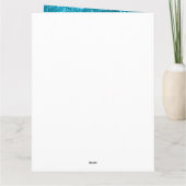 ラグジュアリーモダンカスタマイズブルーグリッター カード (裏面)