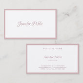 ラグジュアリーモダンカリグラースクリプトミニマルエレガントリスト 名刺 (正面/裏面)