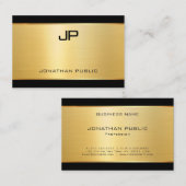 ラグジュアリーモダングエレガントラマー金ゴールドテンプレート 名刺 (正面/裏面)