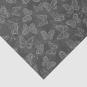 ラグジュアリーモダンシルバーナチュラルフローラ蝶 薄葉紙 (詳細)