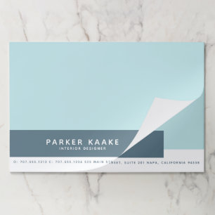 ラグジュアリーモダンジオメトリックライトブルー ペーパーパッド