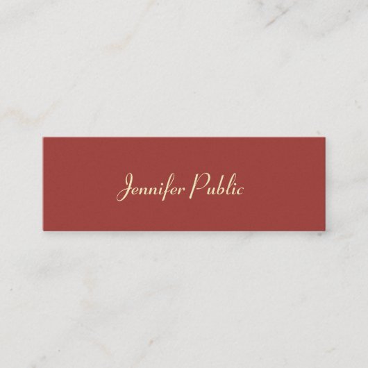 ラグジュアリーモダンテンプレートエレガントカラートレンディー スキニー名刺 (正面)