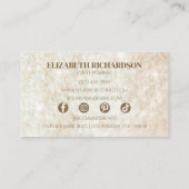 ラグジュアリーモダントレンディーエレガントミニマシンプルリスト 名刺 (裏面)