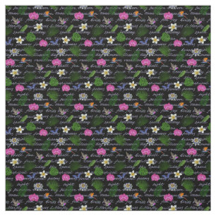 ラグジュアリーモダントロピカルナチュラルフローラ蝶 ファブリック