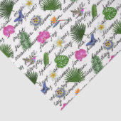 ラグジュアリーモダントロピカルナチュラルフローラ蝶 薄葉紙 (詳細)
