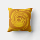 ラグジュアリーモダンネオン金ゴールド抽象芸術フローラバラ クッション (裏面)