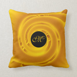 ラグジュアリーモダンネオン金ゴールド抽象芸術フローラバラ クッション