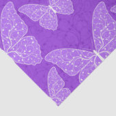 ラグジュアリーモダンパープルナチュラルフローラバタフライ 薄葉紙 (詳細)