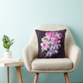 ラグジュアリーモダンパープルブラックバラティガー クッション (椅子)