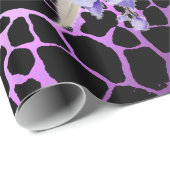 ラグジュアリーモダンパープルブラックバラティガー ラッピングペーパー (ロールコーナー)