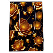 ラグジュアリーモダンビッグ金ゴールドバラコレクション ミディアムペーパーバッグ (裏面)