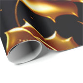 ラグジュアリーモダンビッグ金ゴールドバラコレクション ラッピングペーパー (ロールコーナー)