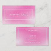 ラグジュアリーモダンピンクパープルクリエイティブテンプレート 名刺 (正面/裏面)