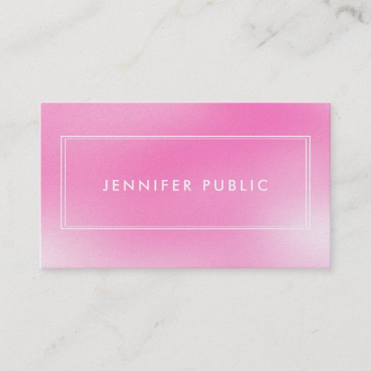 ラグジュアリーモダンピンクパープルクリエイティブテンプレート 名刺 (正面)