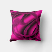 ラグジュアリーモダンピンク抽象芸術フローラバラ クッション (裏面)
