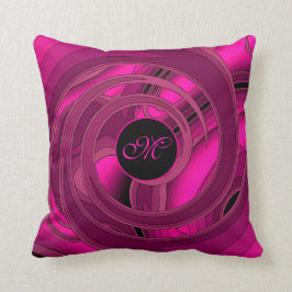 ラグジュアリーモダンピンク抽象芸術フローラバラ クッション