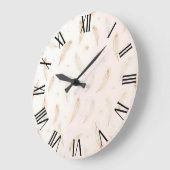 ラグジュアリーモダンフェザーズボホコレクション ラージ壁時計 (傾斜)