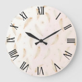 ラグジュアリーモダンフェザーズボホコレクション ラージ壁時計 (正面)