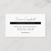 ラグジュアリーモダンフォトコラージュ美しいプロフェッショナル 名刺 (裏面)