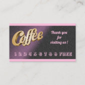 ラグジュアリーモダンフリーピンクコーヒー 名刺 (正面)