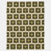 ラグジュアリーモダンフローラエレガントコレクション フリースブランケット (正面)