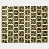 ラグジュアリーモダンフローラエレガントコレクション フリースブランケット (正面(横))