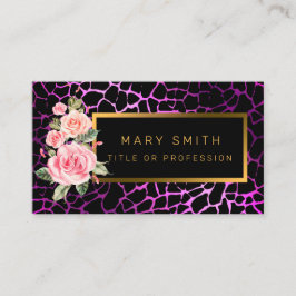 ラグジュアリーモダンフローラタイガーあなたのテキストを追加 名刺