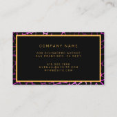 ラグジュアリーモダンフローラタイガーあなたのテキストを追加 名刺 (裏面)