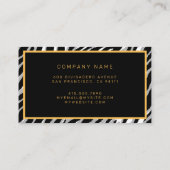 ラグジュアリーモダンフローラタイガーあなたのテキストを追加 名刺 (裏面)