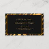 ラグジュアリーモダンフローラタイガーあなたのテキストを追加 名刺 (裏面)