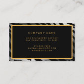 ラグジュアリーモダンフローラタイガーあなたのテキストを追加 名刺 (裏面)