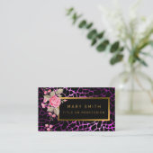 ラグジュアリーモダンフローラタイガーあなたのテキストを追加 名刺 (スタンド正面)