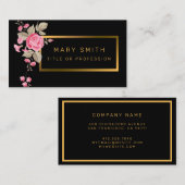 ラグジュアリーモダンフローラテキストの追加 名刺 (正面/裏面)