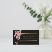 ラグジュアリーモダンフローラテキストの追加 名刺 (スタンド正面)